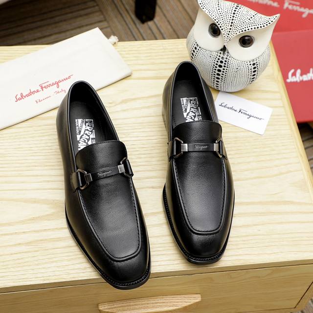 Ferragamo new men's casual slip-on shoes, made with the original 1:1 mold from t