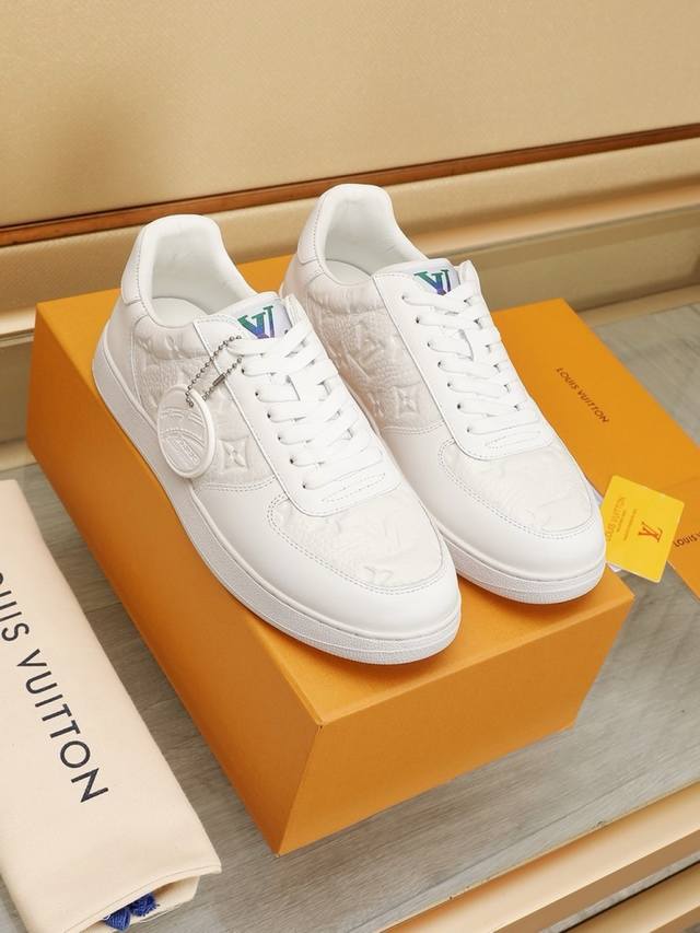 Factory P Louis *Uitto* high-end men's classic casual sneakers lined in cowhide.