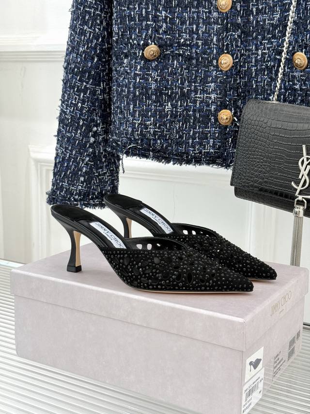 Factory Price Jimmy Choo | Jimmy Choo 25Ss New Autumn Hollow Rhinestone Kitten H
