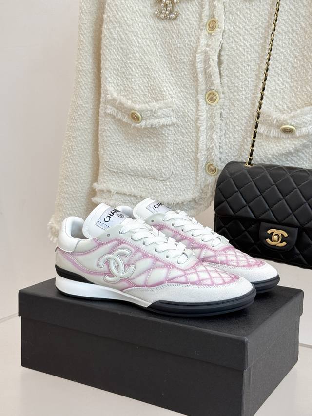 Factory Price: Chane* | Chanel Classic Diamond-Tatted Retro Casual Sneakers. A c
