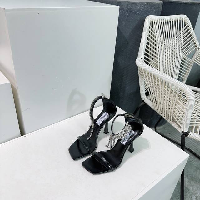 High quality factory! Top quality Jimmy Choo 2025 Spring and Summer crystal diam