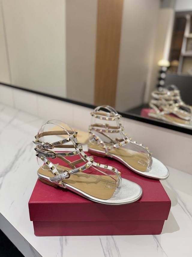 Factory Price: Valentino Studded VT Classic Wrap-Around Ankle Thong Sandals with