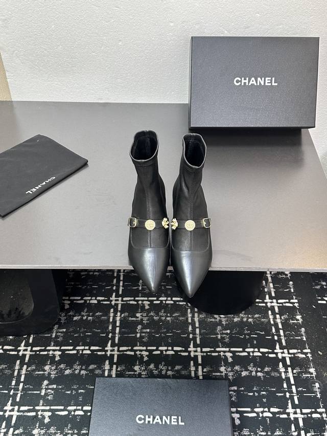Factory Price: Chane* | Chanel 24B High-Heeled Bowknot Sock Boots for Fall/Winte