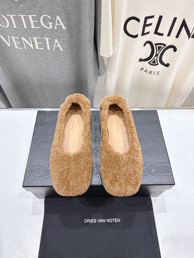 High-Release Dries Van Noten Winter New Furry Shoes Dvn Forrest Gump Shoes Warm
