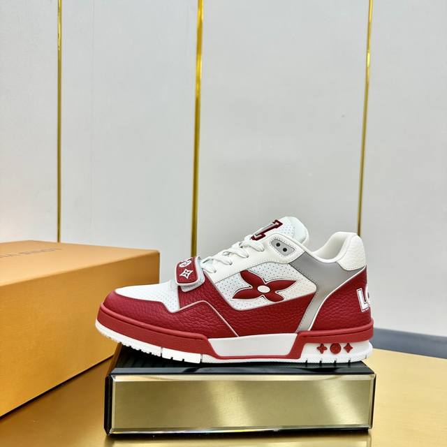 factory price: LP's new colorway of the Trainer sneaker. This Lv Trainer sneaker