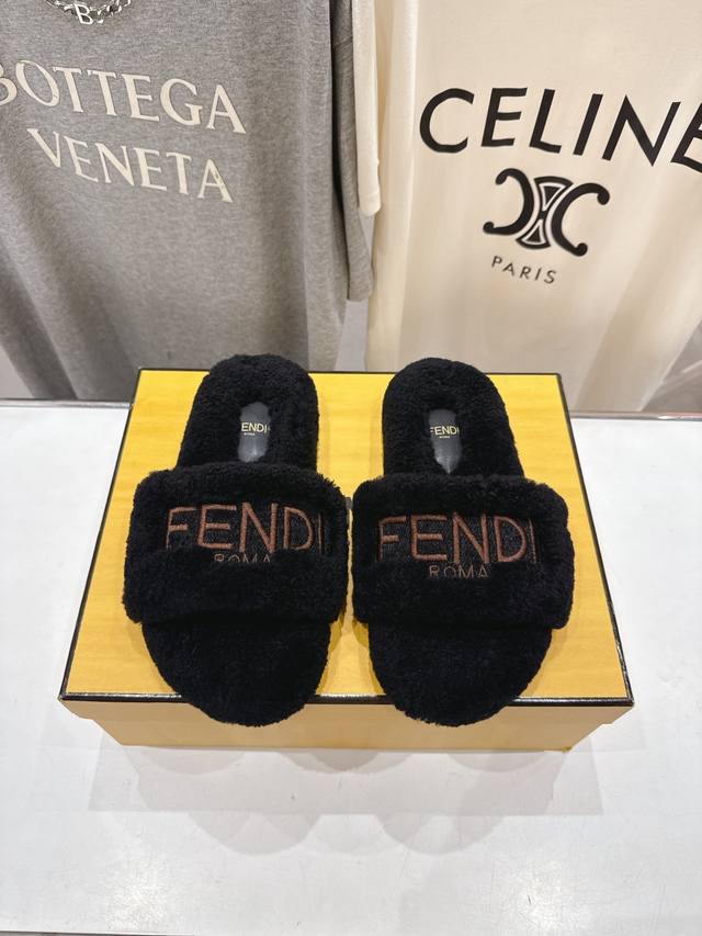 High-Release Fendi 2025Ss Fall/Winter new flat fur slippers are truly fun, beaut