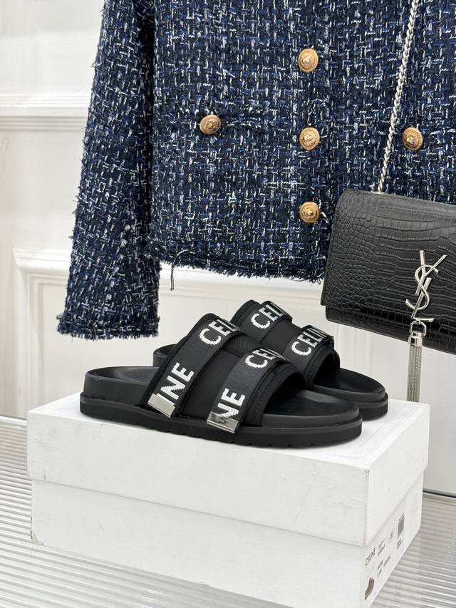 Factory Price: Celine 25W Spring/Summer New Arrival. Thick-soled slippers with l