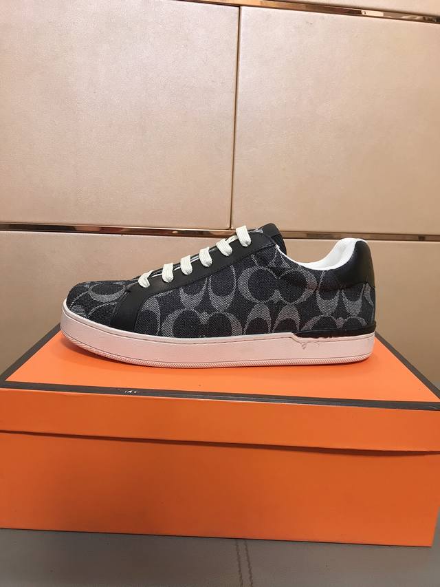 Factory Price: P Coach exclusive new men's low-top casual lace-up sneakers, styl