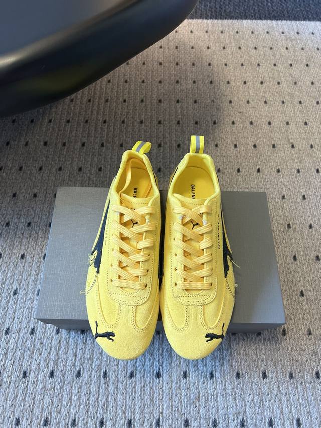 Puma Ultrasoft Speedcats couple's sneakers feature a soft, unstructured upper. T