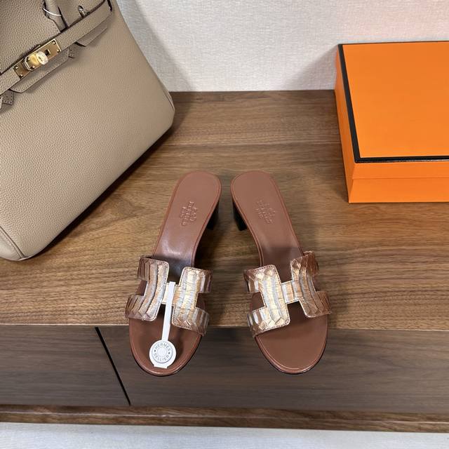 factory price P, snakeskin Hermes H slippers Oran sandals series are fashionable