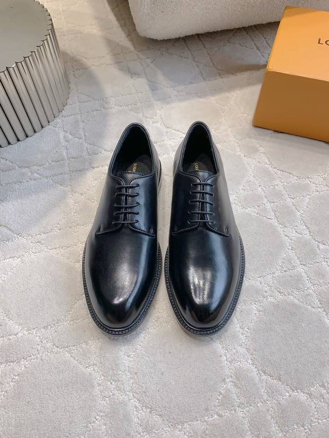 Factory Price: P. Premium Edition Louis Vuitt* Men's Dress Shoes. Goodyear handm