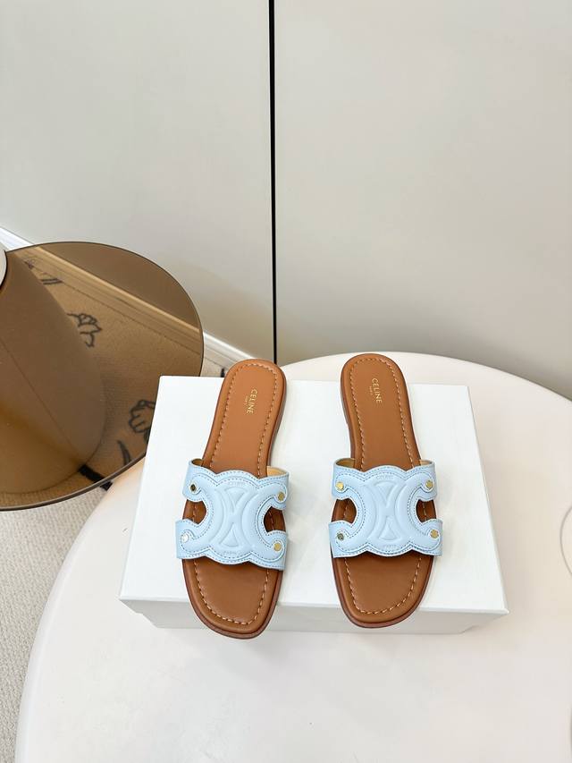 Top Edition Celine | Celine 2025 Spring/Summer New Arc de Triomphe Flat Slippers