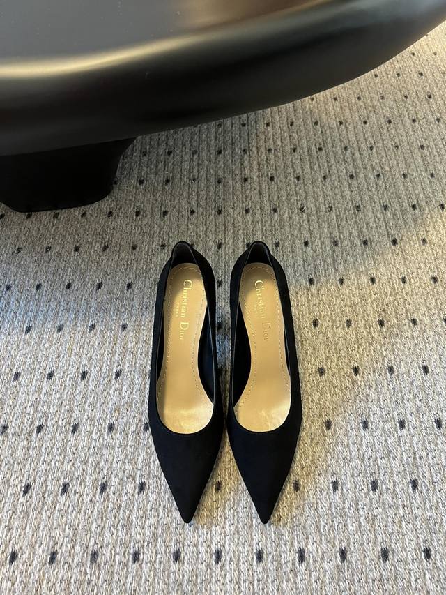 Top-of-the-line Dior 25 Early Spring Tribales Collection kitten heel pointed-toe