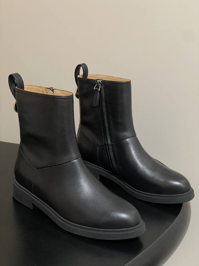 Loro Piana Lp70S new autumn and winter Kilda ankle boots with side zipper short