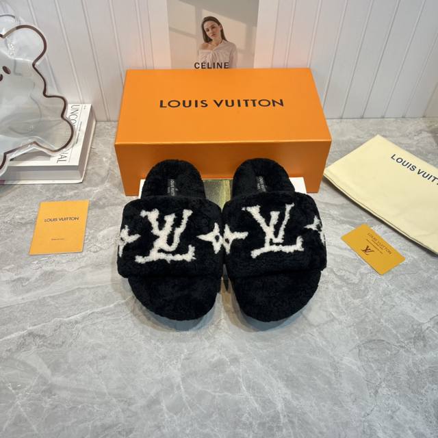 Louis Vuitton 25 new wool slippers are made of top quality pure lambswool! The u