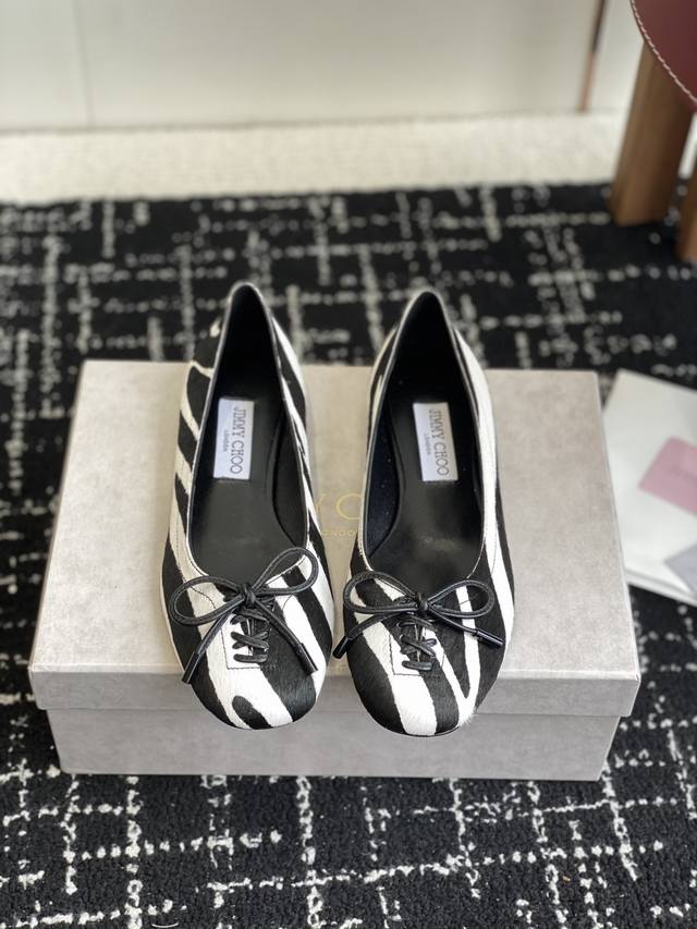 Purchase-level Jimmy Choo Jc Jimmy Week 25Ss new simple bow tie Mary Jane flats,