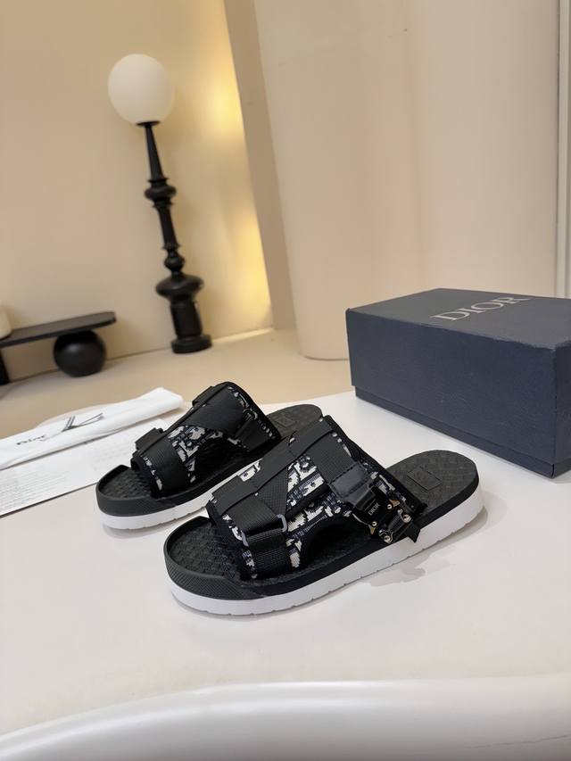 Dior - Size: 38-46 Dior D classic men's slippers, high-end boutique, original ma