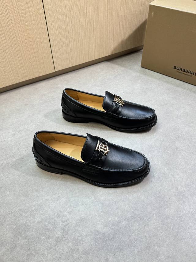 Burberry - High-end, original, formal leather shoes - Upper: Nappa calfskin, bra