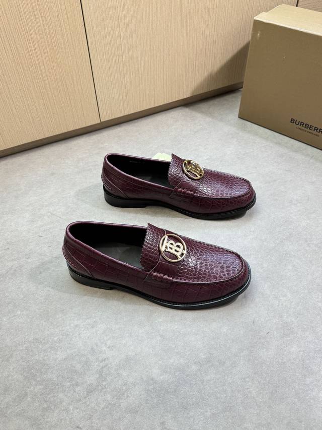 Burberry - High-end, original, formal leather shoes - Upper: Stone-grained calfs