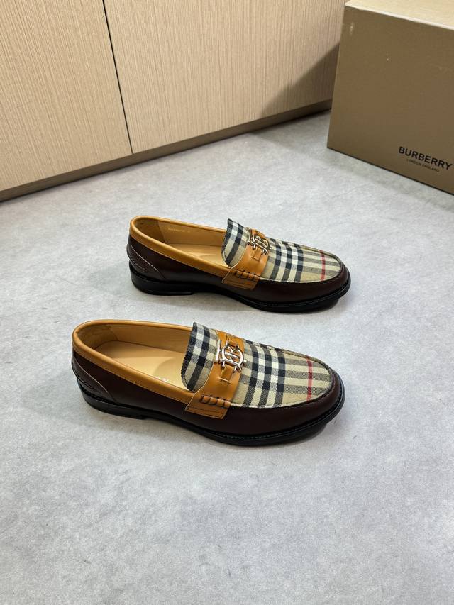 Burberry - High-end, original, formal leather shoes - Upper: Nappa calfskin, bra