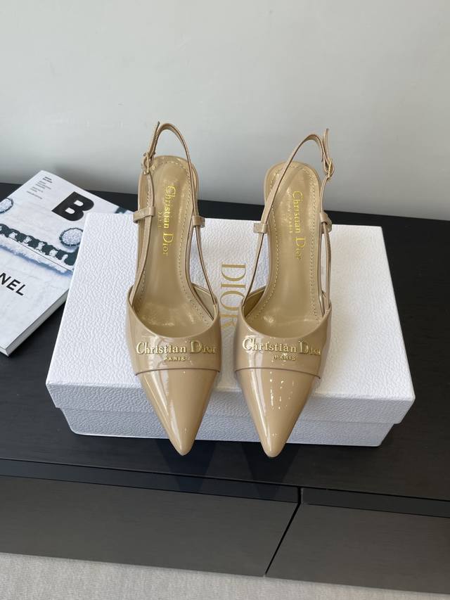 Dior 25Ss Spring/Summer new Dior pointed-toe slingback sandals. This My Dior sli