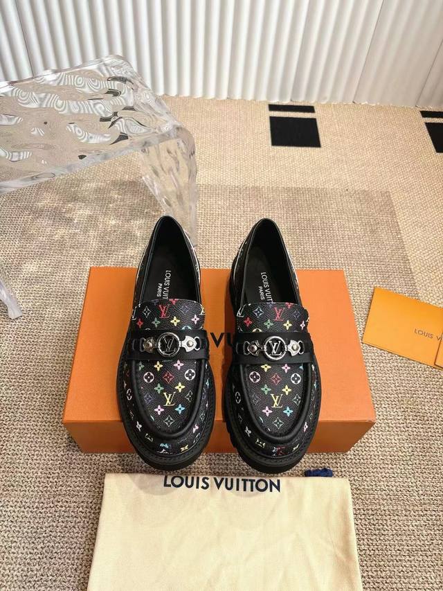 Loafers 225 Lv Louis Vuitton's latest monogram cowhide platform loafers! This pl