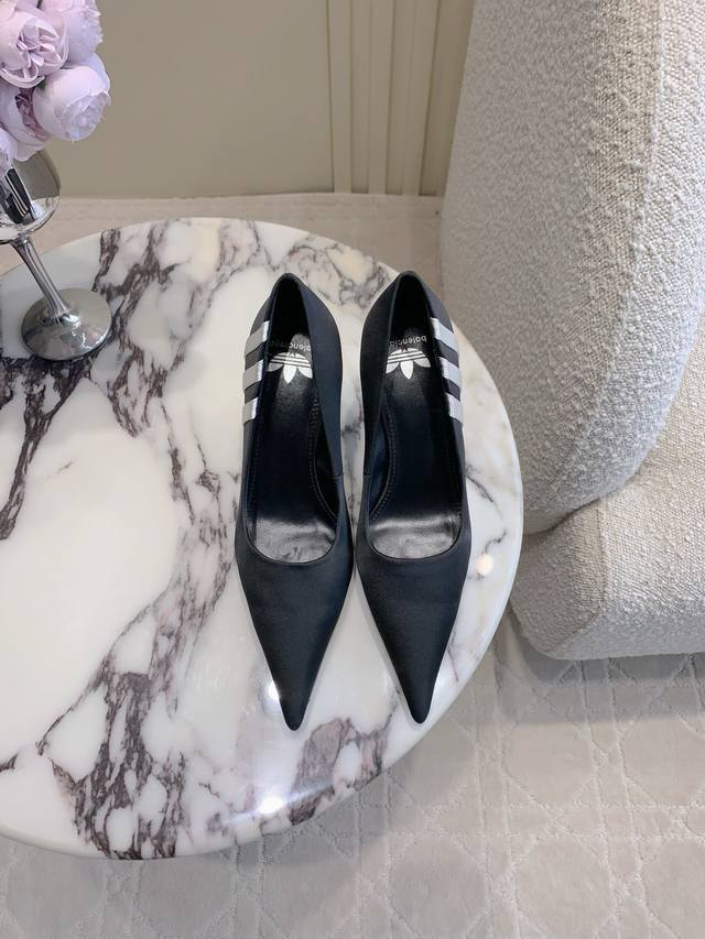 Factory Price: P Balenciag*. This co-branded adidas three-stripe high-heeled sho
