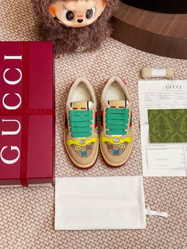 Gucci new color dirty shoes. The entire pair of shoes is sourced from ZP and dev