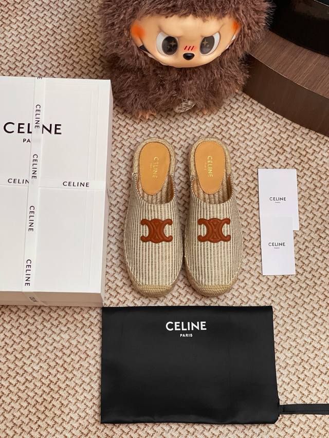 Celine half-slip closed-toe shoes. Developed and crafted entirely by ZP, using c