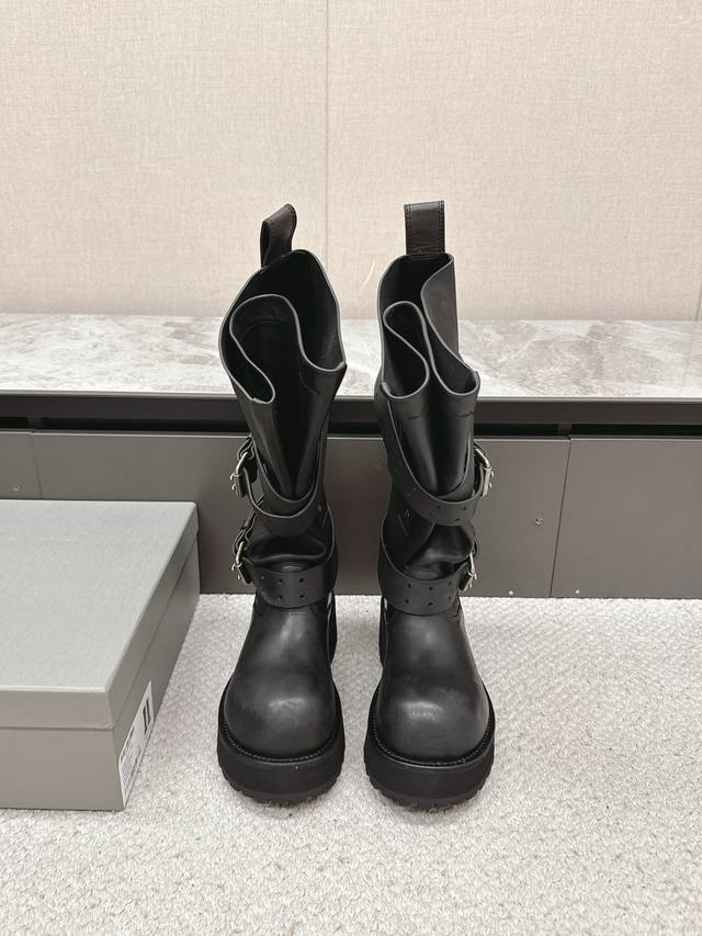 Men's 20 Balenciaga 25Fw Venom Venom Couple's High Boots Mid-calf Boots Please l