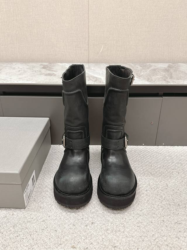 Men's 20 Balenciaga 25Fw Venom Venom couple's high boots, mid-calf boots, please