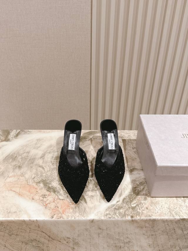 223 counter new goddess rhinestone high-heeled slippers series