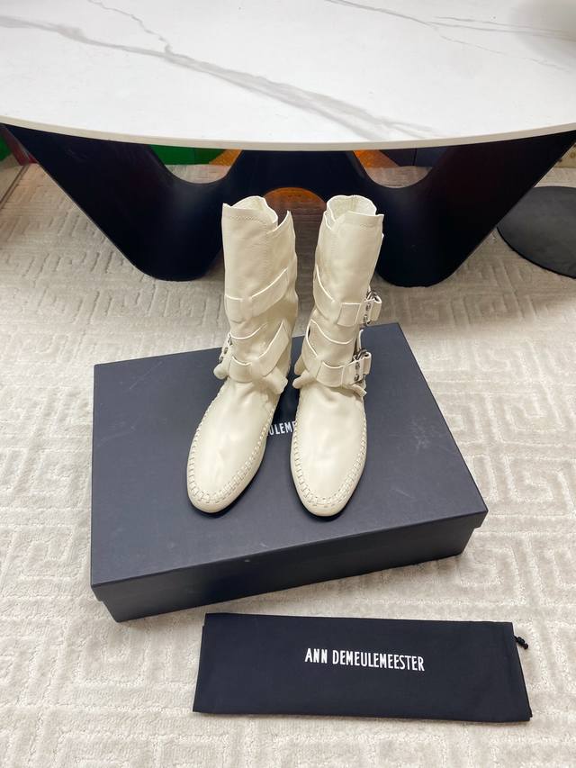 Factory Price P Ann Demeulemesster 2025 New Short Boots Knight Boots Upper Made