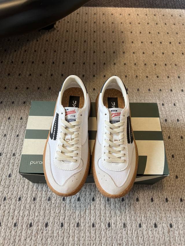 Top-of-the-line Puraai Polly 25Ss retro sneakers, featuring eco-friendly materia