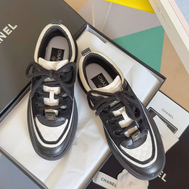 Top version: Women's Chanel 25C mid-century thick-soled casual shoes and sports