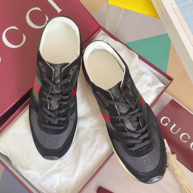 Premium Edition: Men's Gucci Re-Motion thick-soled casual sneakers, the latest r