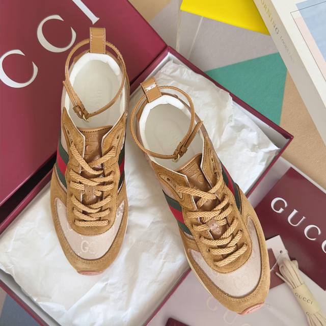 Premium Edition: Women's Gucci Re-Motion Series Thick-Sole Casual Sneakers, the