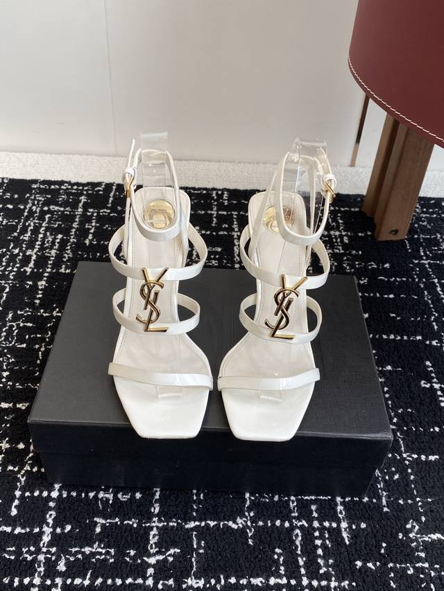 Purchase-level Saint Lauren*Ysl classic high-heeled sandals. These sandals are a