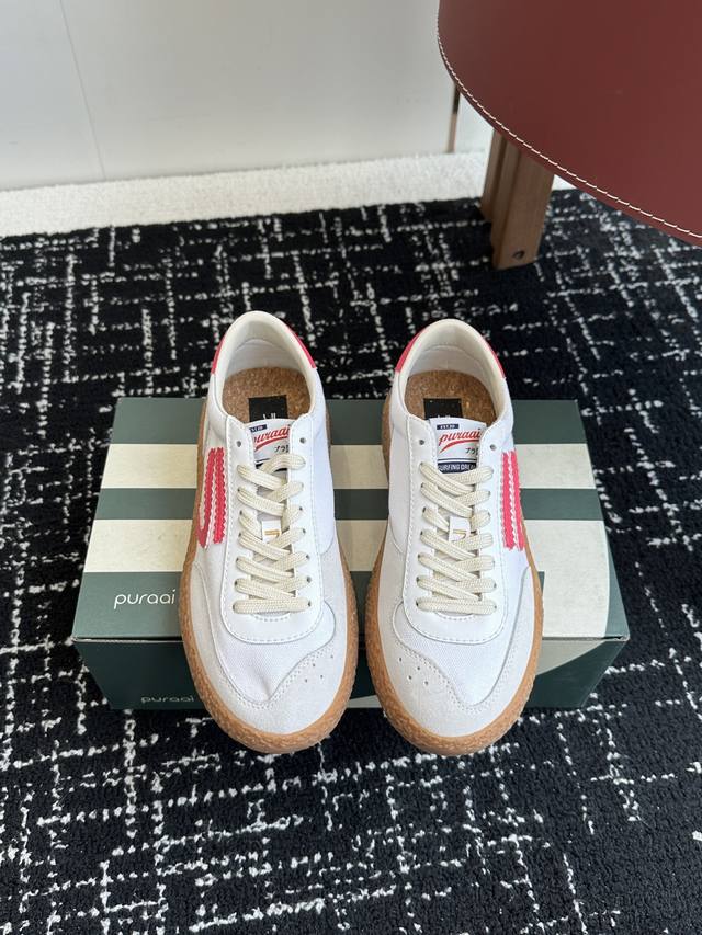 Shopping-level niche new product Puraai Polly SS25 retro sneakers, featuring eco