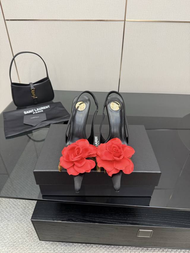 Saint Laurent's thorny rose heels, stunning, spring 25 collection. Who can resis