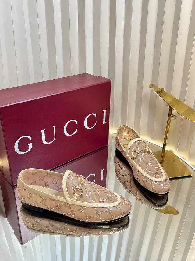 Gucci Jordaan women's mesh and crystal diamond loafers. A shining example of Guc