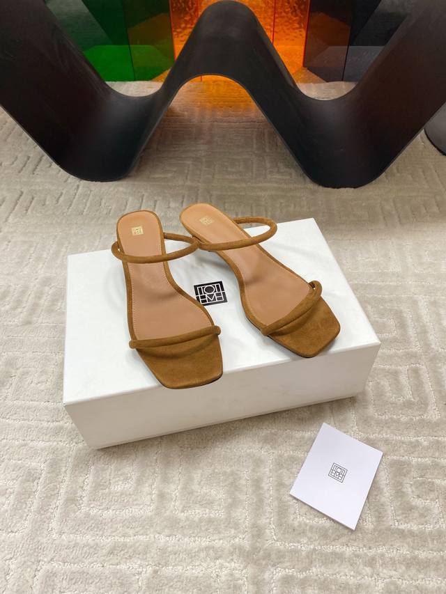 Factory Outlet Toteme 25Ss Spring/Summer New French Kitten Heel Slippers. Minima