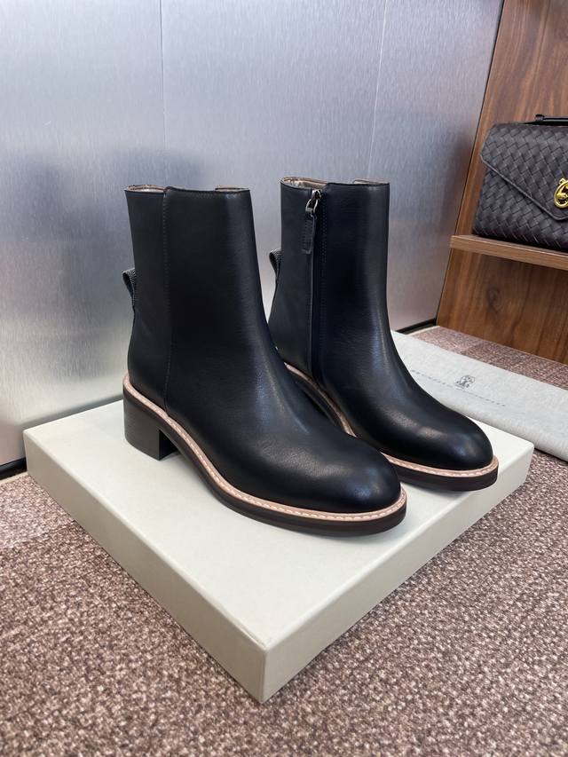 Brunello Cucineli 2025 Fall/Winter New Women's Ankle Boots Bc Thick-soled Low He