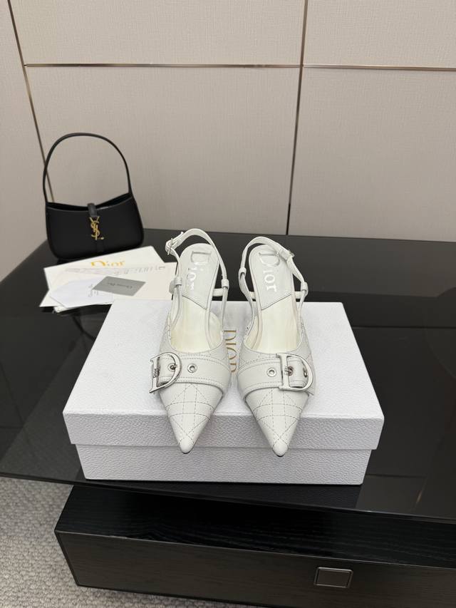 Dior's new spring/summer vintage embroidered high heels continue the Dior brand'