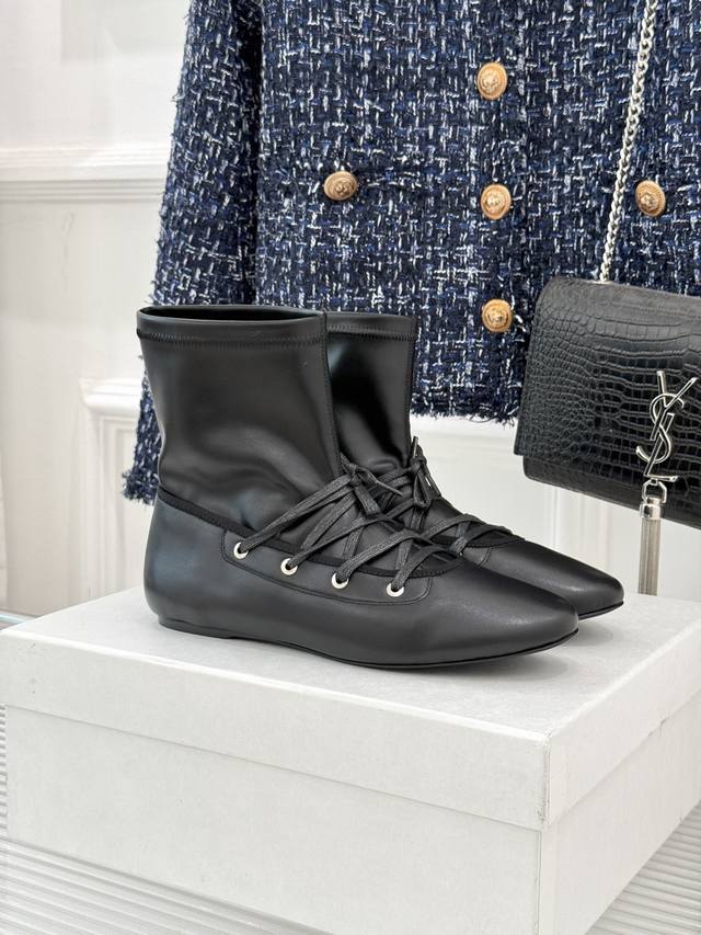 Factory Price Paloma Wool 25Wf New Autumn/Winter Lace-Up Stretch Boots and Stret