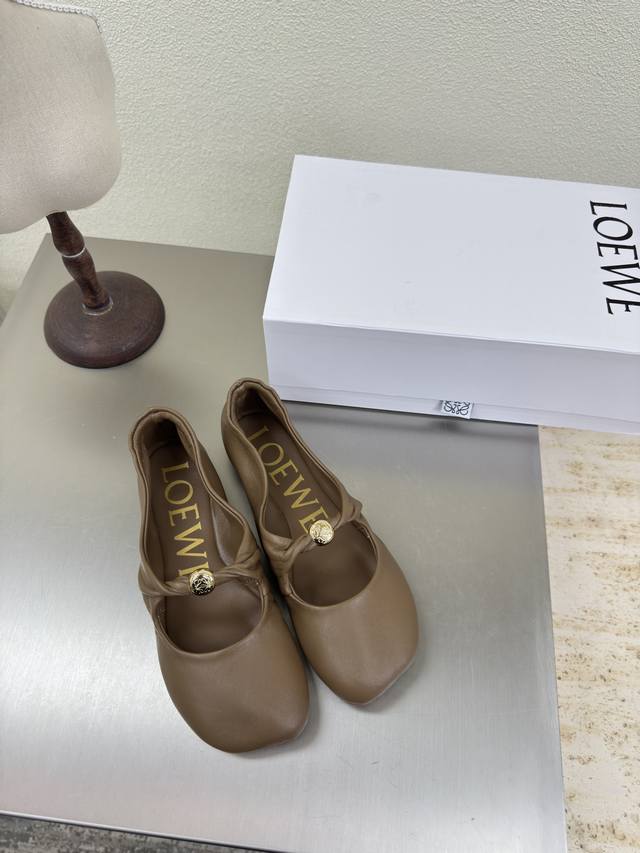 Loewe Mary Janes showcase the beauty of lambskin. Upper: Lambskin. Lining: Calfs