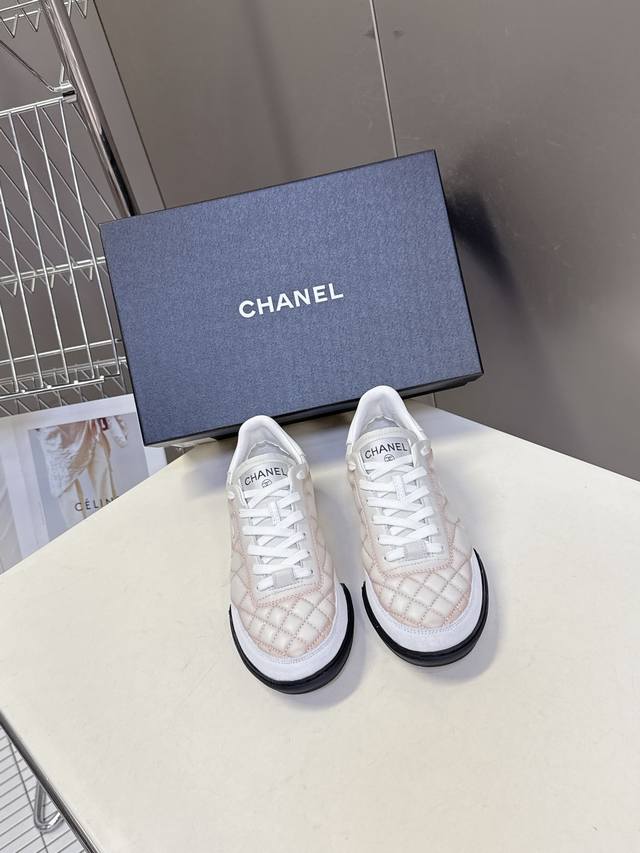 Chanel quilted baseball shoes, tennis shoes, casual sports shoes, original purch
