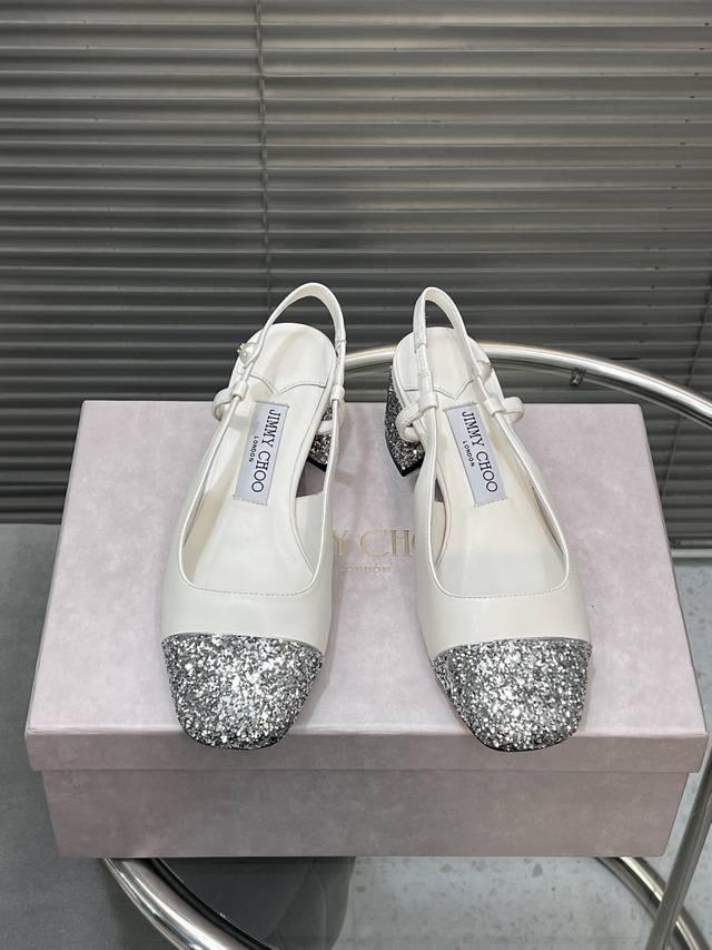 Purchasing agent-level 2025 early spring Jimmy Choo square toe Mary Jane sandals