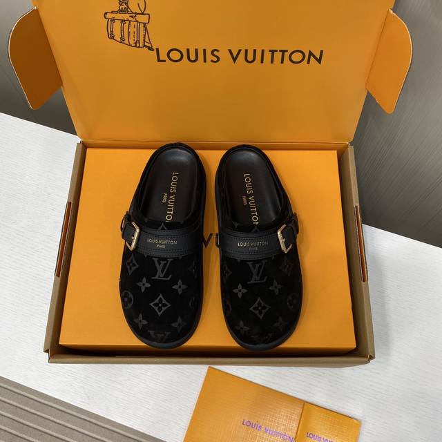 Factory Price: P Louis Vuitton Spring/Summer Closed-Toe Slide Sandals. These May
