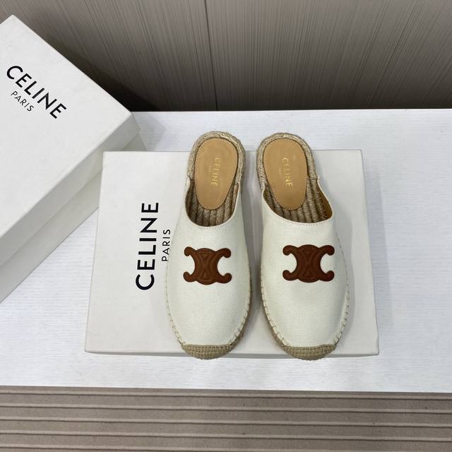 Factory Price P Celine Classic Arc de Triomphe Fisherman Half-Drag Slip-On Enter
